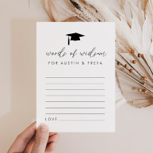 Joint Graduation Words of Wisdom Cards