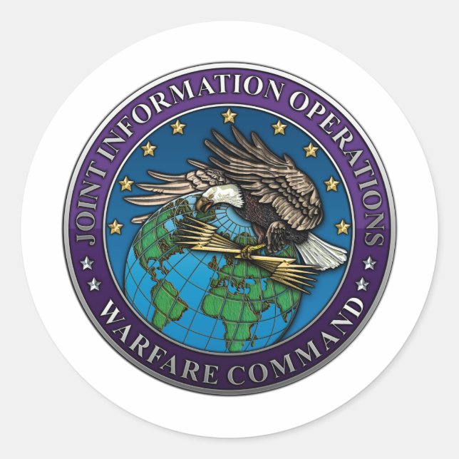 Joint Information Operations Warfare Center Classic Round Sticker (Front)