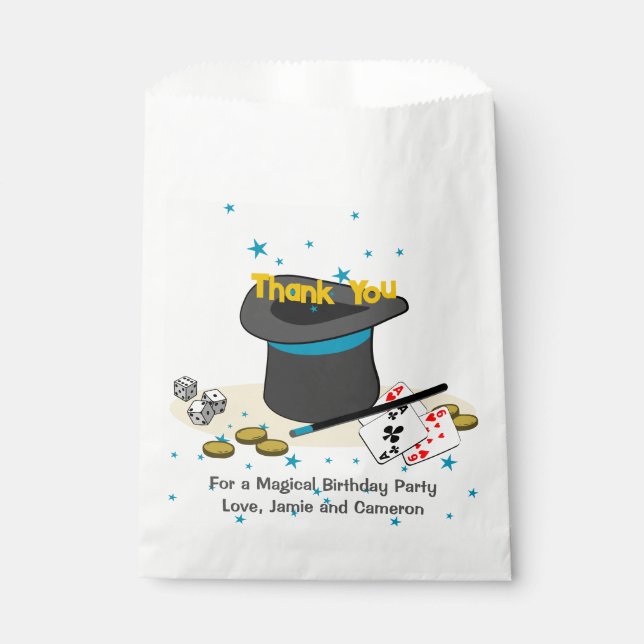 Joint Kids Magical Birthday Party Thank You Favor Bag (Front)