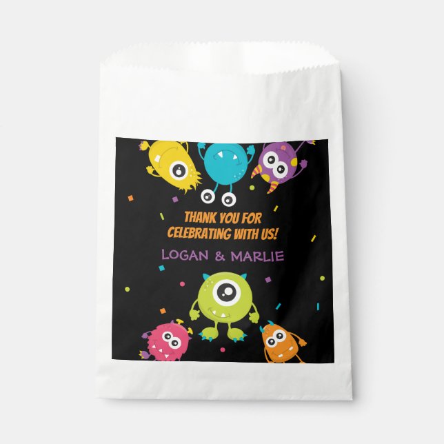 Joint Monster Birthday Party Favor Bag (Front)