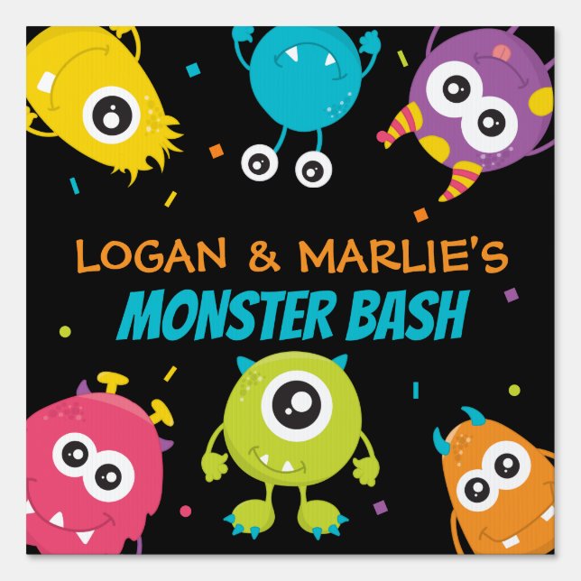 Joint Monster Birthday Party Sign (Front)