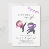Joint Ninja Birthday Invitation | Girl Ninja (Front)