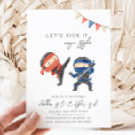 Joint Ninja Birthday Invitation | Karate Party<br><div class="desc">Joint Ninja Birthday Party Invitation. You can use one name or two names.
Ready to be personalized by you!</div>