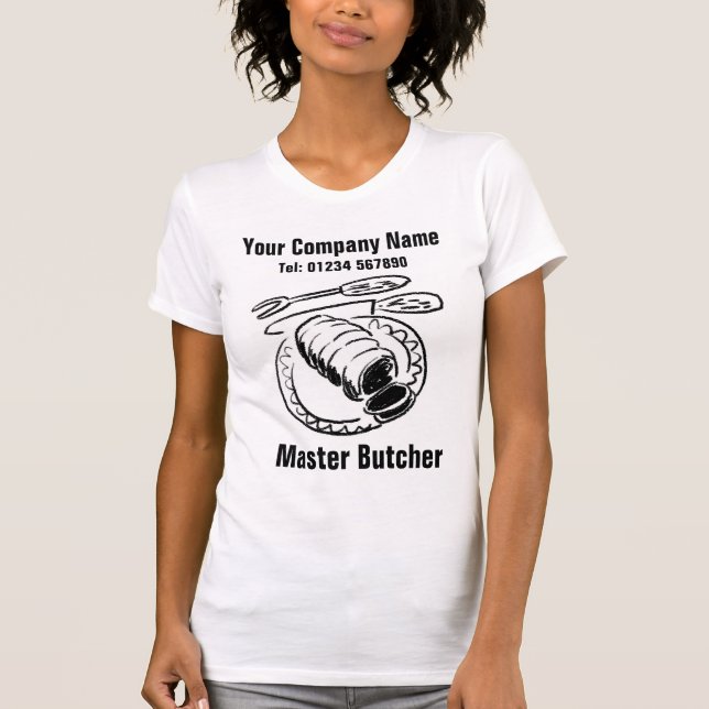 Joint of Beef Illustration. Butcher's T-Shirt (Front)