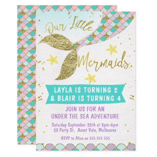 Mermaid Tail Birthday Invitations 8