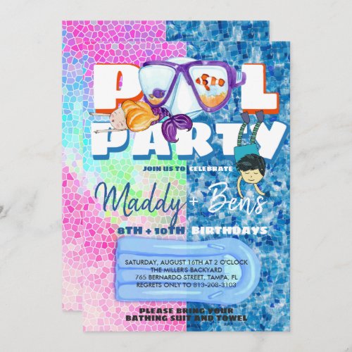 Joint Pool Party Invitation