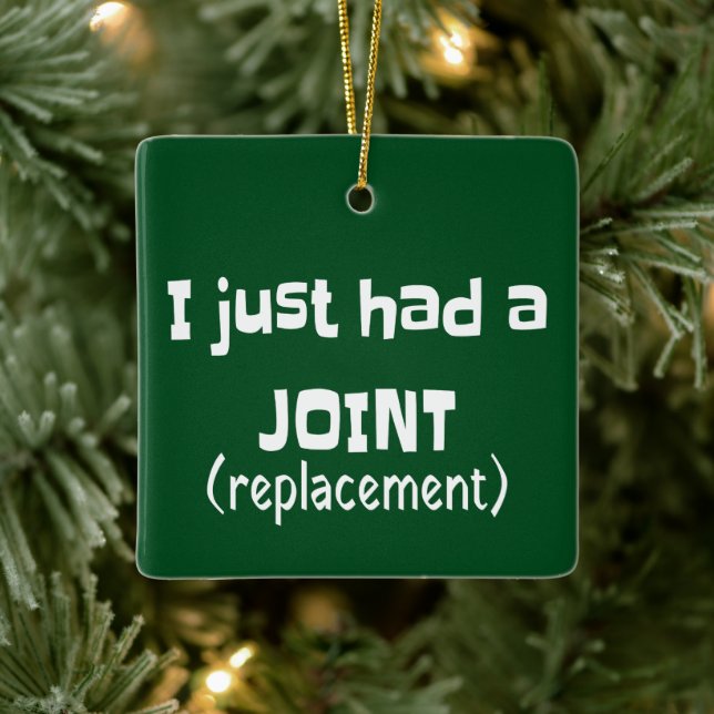 Joint Replacement Humor Funny Novelty Ceramic Ornament (Tree)