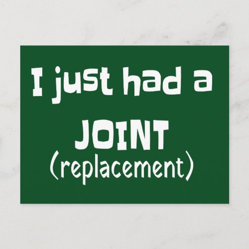 Joint Replacement Humor Funny Novelty Postcard