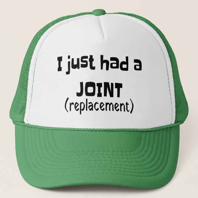 Joint Replacement Humor Funny Novelty Trucker Hat (Front)