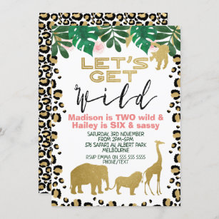 Lets Get Wild Bachelorette Weekend Party Facebook Event Cover Bachelorette Party Invite Jungle Theme Leopard Print Editable instant download