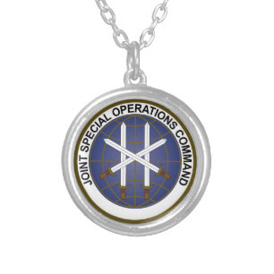 Joint Special Operations Command  JSOC Silver Plated Necklace