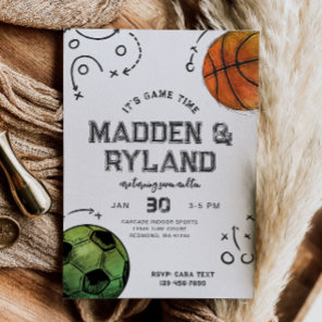 Joint Sports Birthday Invitation