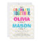 Joint twin birthday party invitation
