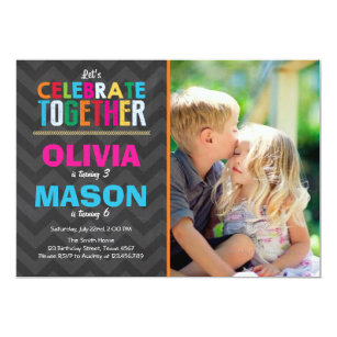joint birthday invitations zazzle