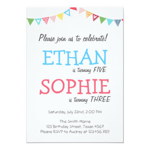 double birthday invitations zazzle birthday party invitations for girls