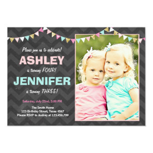 Joint Birthday Party Invitations & Announcements | Zazzle