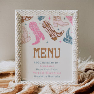 Joint Western Party Menu Sign