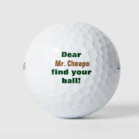  Personalized Golf Balls, Funny Text Golf Ball, Gag