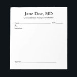 Joke prescription pad  - 5.5" x 6" Notepad<br><div class="desc">When you need to prescribe: 
"Go for a walk"
"Call a friend"
"Take a vacation"
"Have a good cry"
"Take a chill pill"</div>