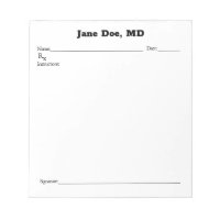 Joke prescription pad - 5.5" x 6" Notepad 