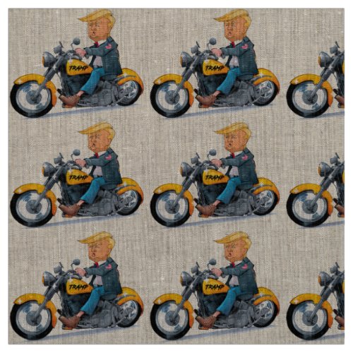 Joke President Donald tramp biker _ memes Fabric