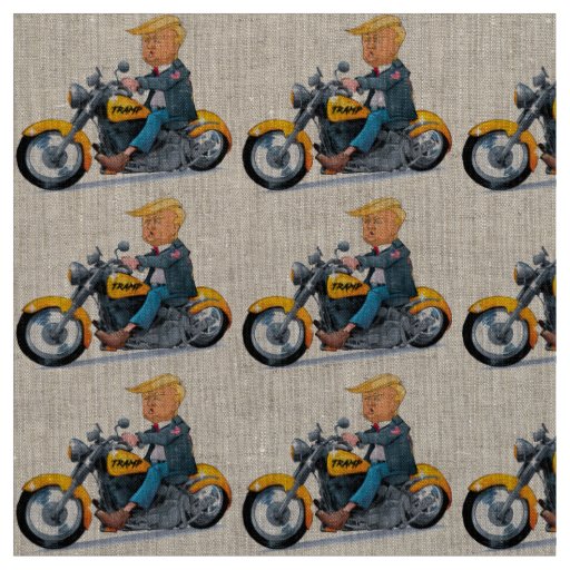Joke President Donald tramp biker - memes Fabric