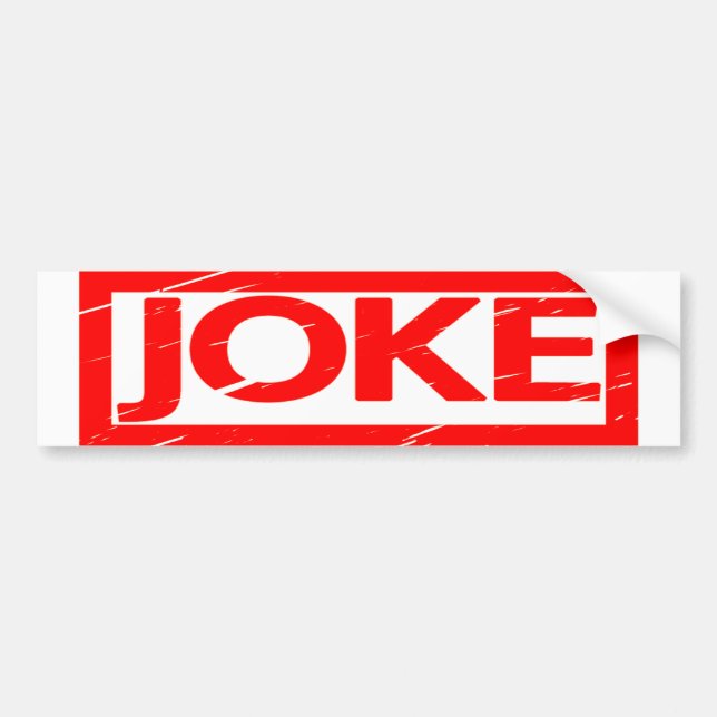 Joke Stamp Bumper Sticker (Front)