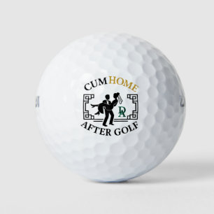 Joke weddings personalized monogrammed for him her golf balls
