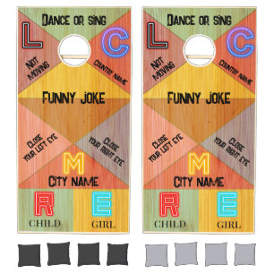 Joke with your friends and family cornhole set