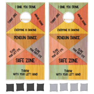Joke with your friends and family cornhole set