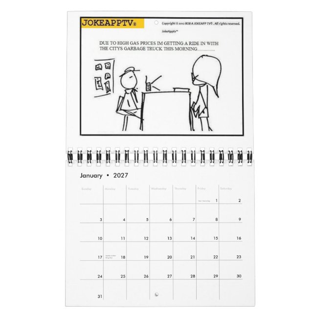 JOKEAPP TV ®  Cartoon Calendar 2014 (Jan 2027)