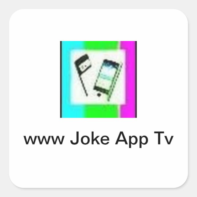 jokeAppTv Square Sticker (Front)