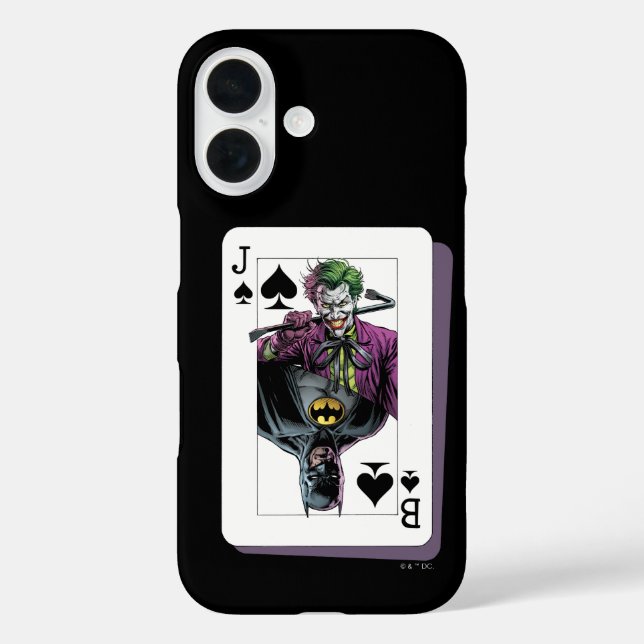 Joker and Batman Spade Playing Card Illustration Case-Mate iPhone Case (Back)