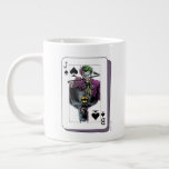 Joker and Batman Spade Playing Card Illustration Giant Coffee Mug