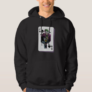 Joker and Batman Spade Playing Card Illustration Hoodie
