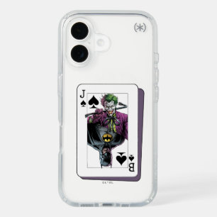 Joker and Batman Spade Playing Card Illustration iPhone 16 Case