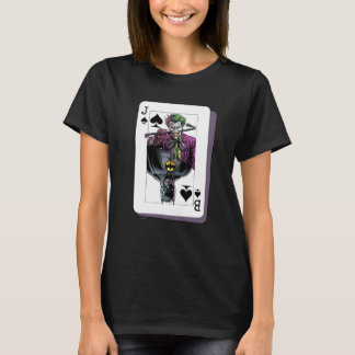 Joker and Batman Spade Playing Card Illustration T-Shirt