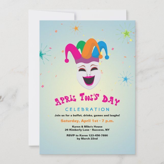 Joker April Fool's Day Invitation (Front)