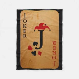 Joker Card Costume Halloween Deck Of Cards Fleece Blanket