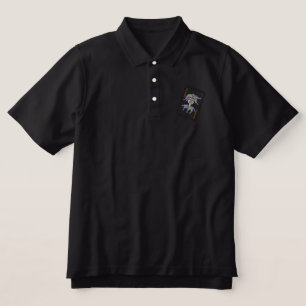 Joker Card Embroidered Polo Shirt
