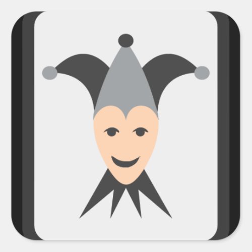 Joker Card Emoji Square Sticker