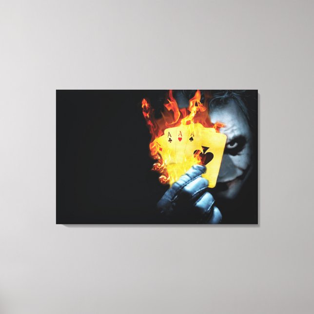 joker cartoon Premium Wrapped Canvas (Gloss) Print (Front)