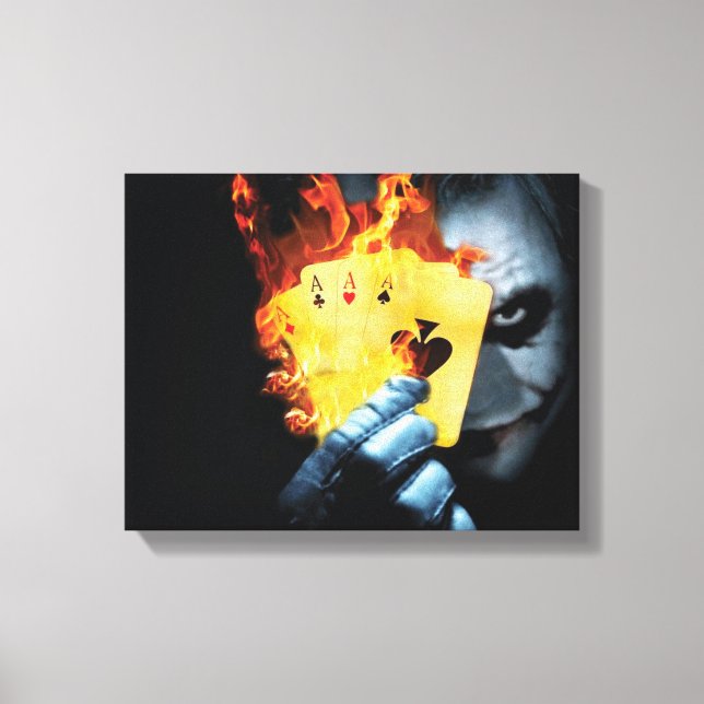 joker cartoon Premium Wrapped Canvas (Gloss) Print (Front)