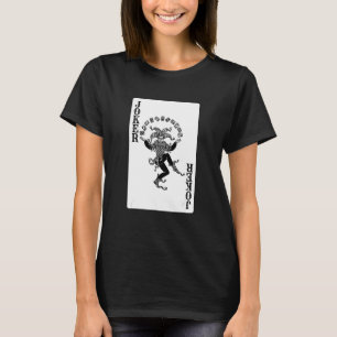 Joker Casino Poker Card Games Playing Cards Black T-Shirt