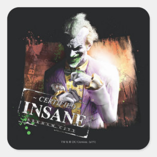 Joker - Certified Insane Square Sticker