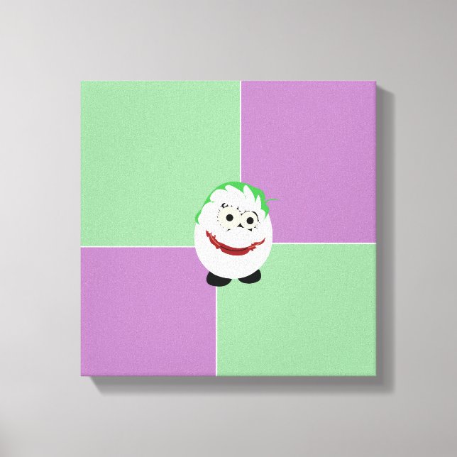 Joker Egg Wrapped Canvas Print (Front)