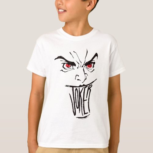 Joker Face Typography Sketch T_Shirt