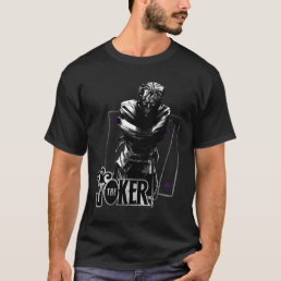 Joker In Straitjacket Over Playing Cards Graphic T-Shirt