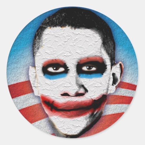 Joker Obama Classic Round Sticker