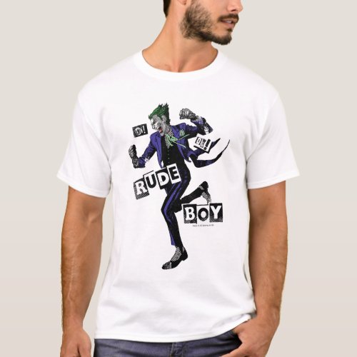 Joker Oi Oi Rude Boy Halftone Graphic T_Shirt